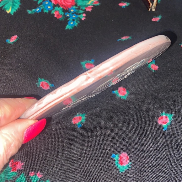 Vintage ceramic decorative small plate or platter dusty rose pink - Picture 5 of 9